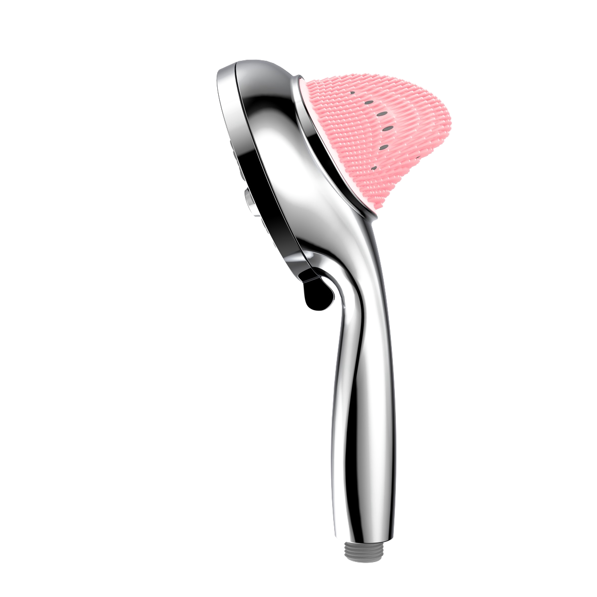 Sharky Wash dual-sided showerhead, side profile